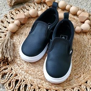 Black Leather Slip-on VANS